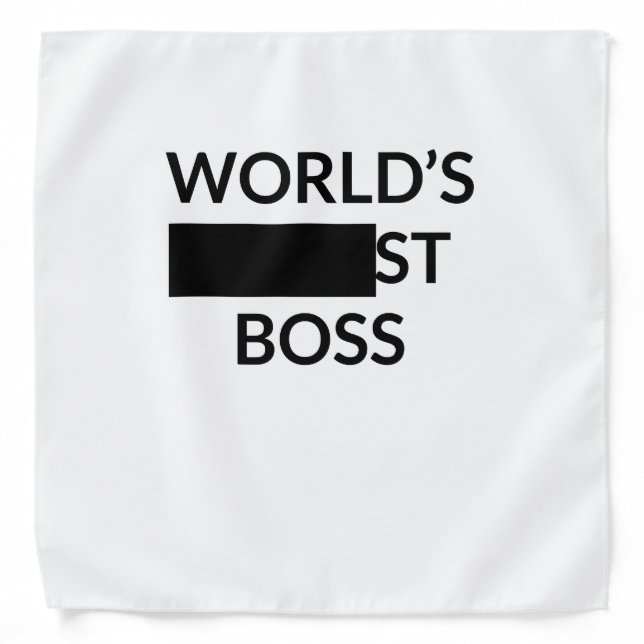 Funny Gift for Bosses - World's Blank Boss Bandana (Front)