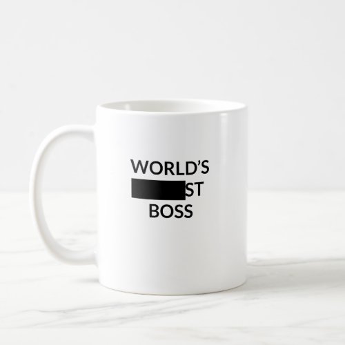 Funny Gift for Bosses _ Worlds Blank Boss Coffee Mug