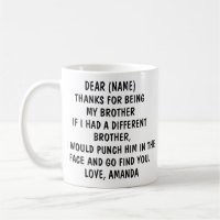 Funny Gift For Brother | Personalized Brother
