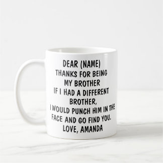 Funny Gift For Brother | Personalized Brother  Coffee Mug