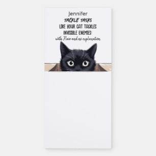 Funny Gift for Cat Lovers Magnetic Notepad