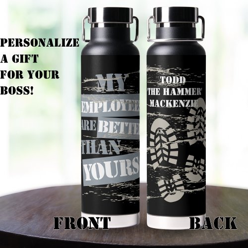 Funny Gift for Construction Boss Water Bottle