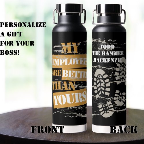 Funny Gift for Construction Boss Water Bottle