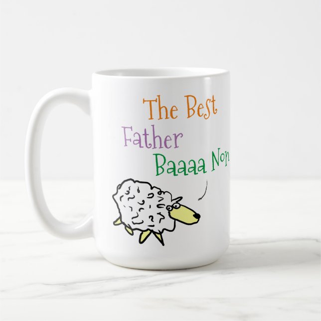 Funny Gift for Dad - Best Father Coffee Mug (Left)