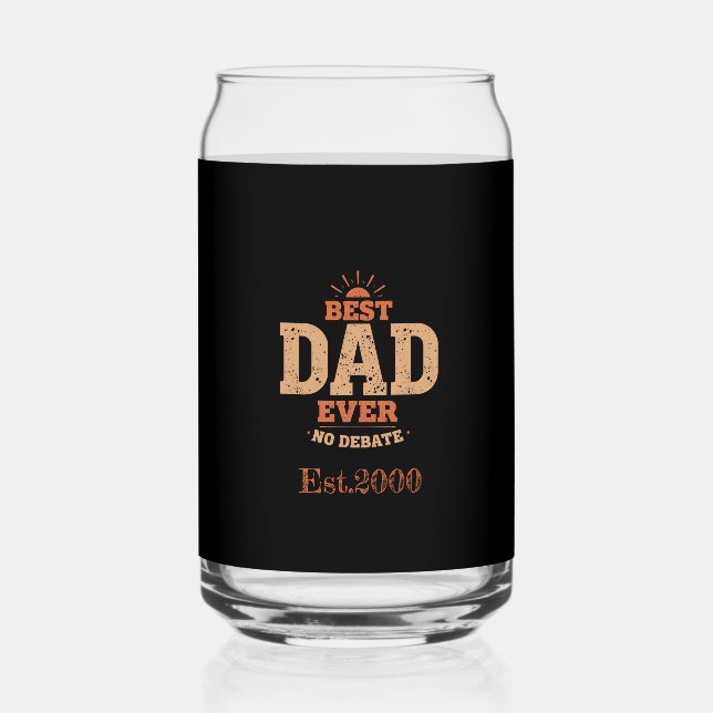 Funny Gift for Dad Can Glass (Back)