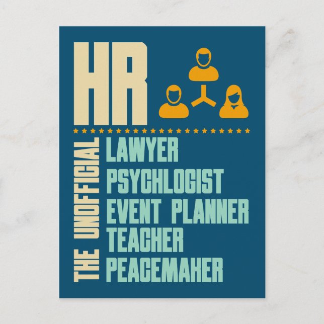 Funny Gift For HR Person | HR Manager Gift Idea Postcard (Front)