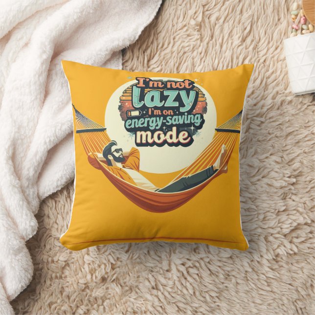 Funny Gift for Lazy People Design Throw Pillow (Blanket)