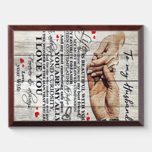 Funny Gift For Man Funny Quotes To Husband Award Plaque