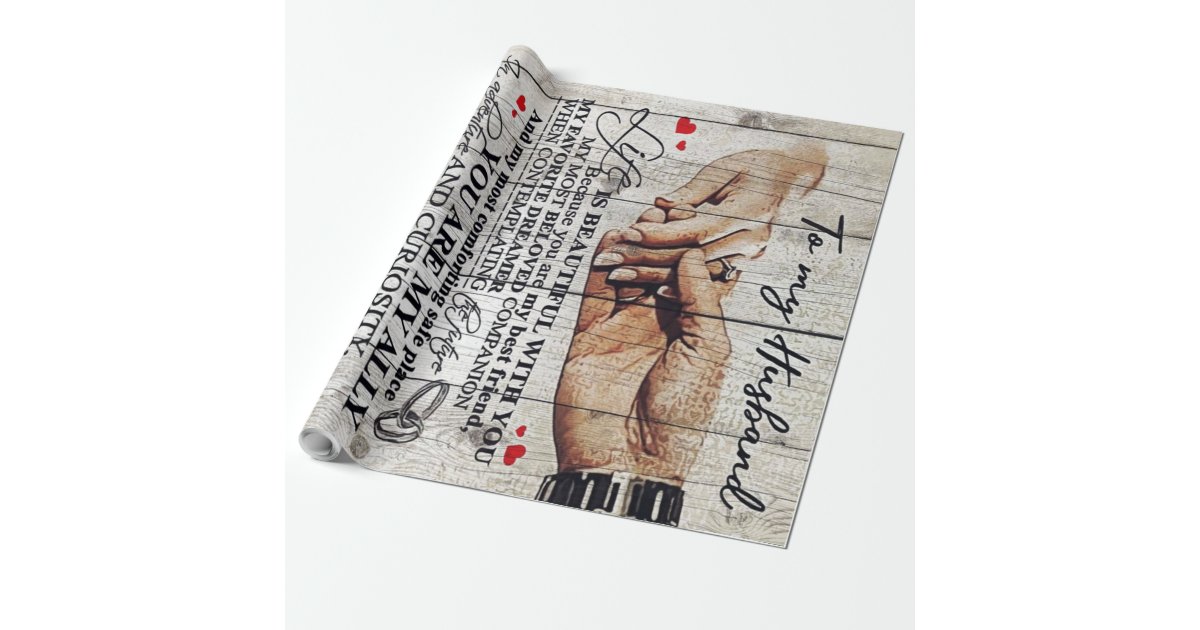 Funny Gift For Man | Funny Quotes To Husband | Wrapping Paper | Zazzle
