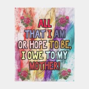 Funny Gift For Mom Funny Quotes To Mommy Fleece Blanket