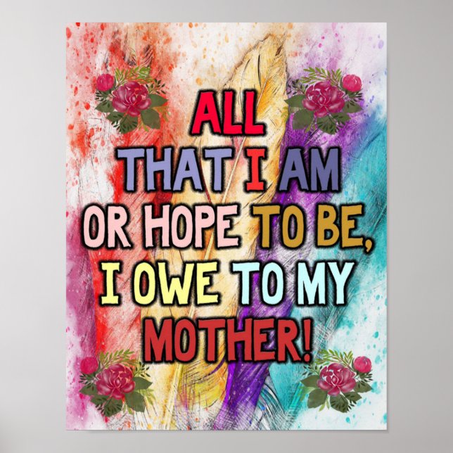 Funny Gift For Mom | Funny Quotes To Mommy | Poster (Front)