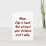 Funny Gift for Mothers Day Meaningful Pun Card