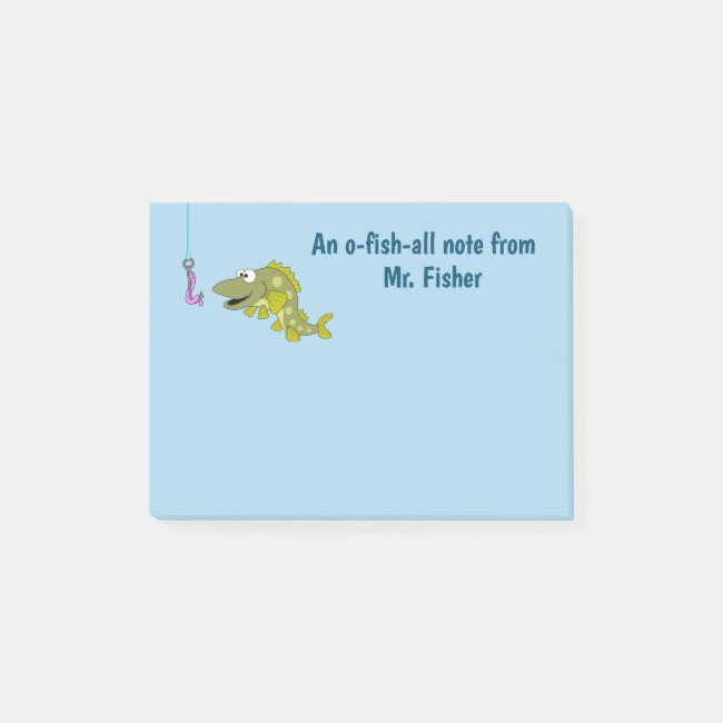 Funny Gift for Teacher Personalized Name Fish Pun