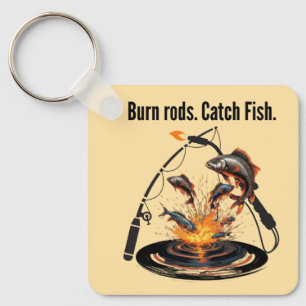 Funny Gift for Welders Who Love Fishing  Keychain