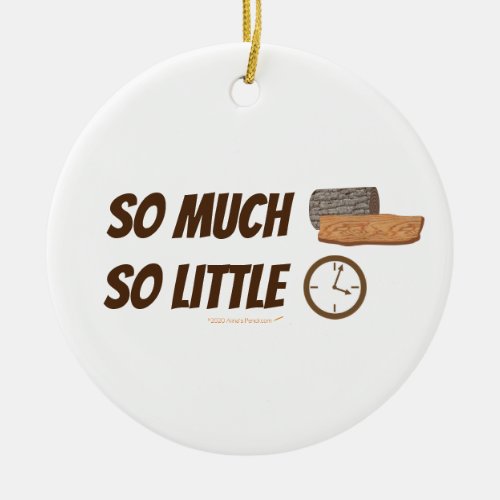 Funny Gift for Wood Worker Turner Carpenter Handy Ceramic Ornament