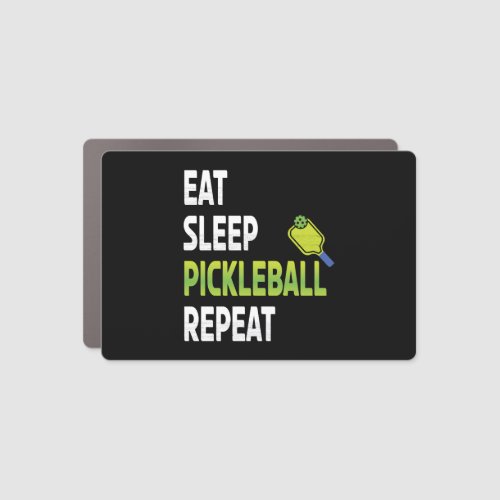 Funny gift idea Eat Sleep Pickleball Repeat Car Magnet