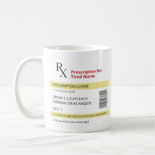 Funny Gift Idea For Nurse, Coffee Lover - Rx Novel Coffee Mug