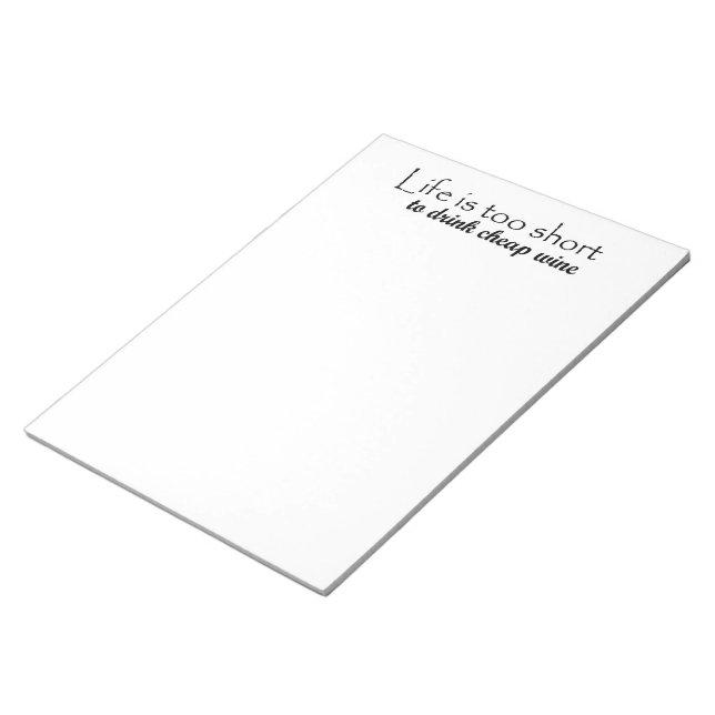 Funny gift ideas gifts wine quote large notepads (Angled)