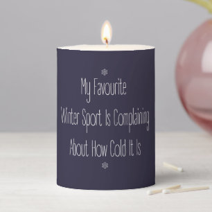 Funny Gift Quote My Favourite Winter Sport Candle