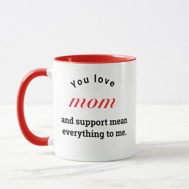 Funny  Gift To mom Typography Mothers Day Mug (Left)