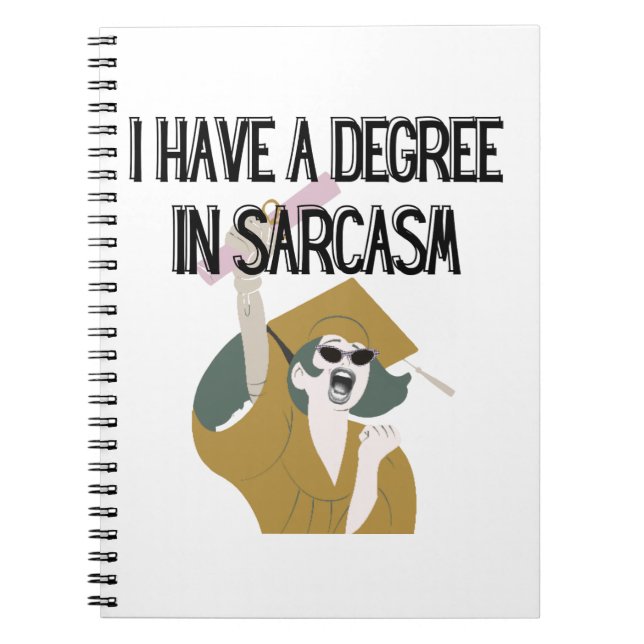 Funny Gift, Witty Humorous Gift, Graduation Gift Notebook (Front)