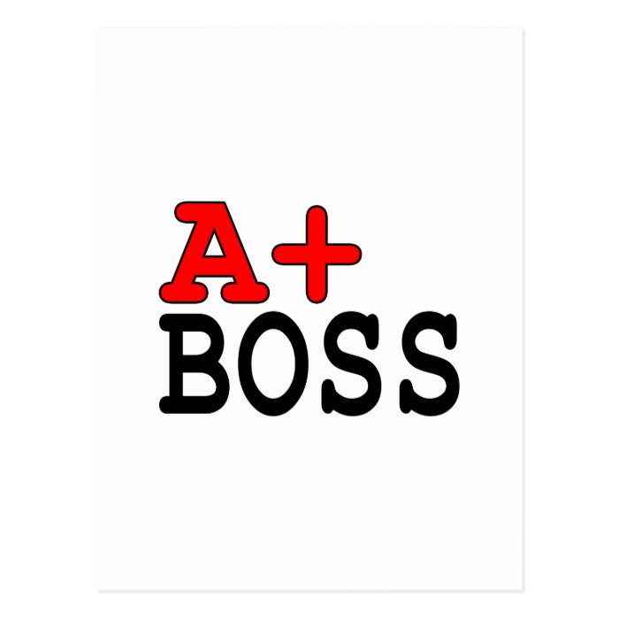 Funny Gifts for Bosses  A+ Boss Post Card