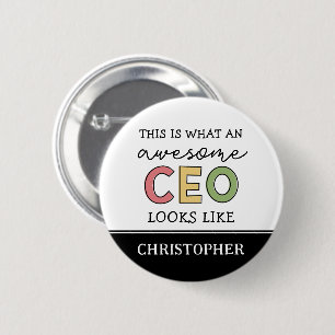 Funny Gifts for CEO   Awesome CEO Boss Gifts Button