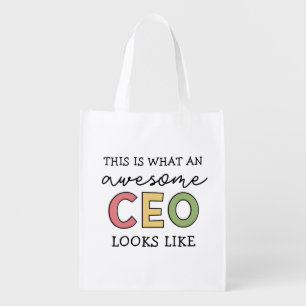 Funny Gifts for CEO   Awesome CEO Boss Gifts Grocery Bag