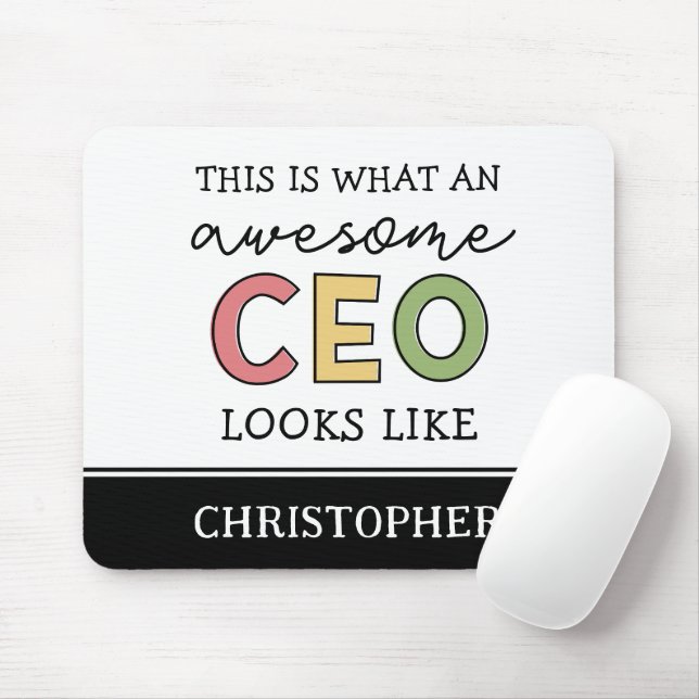 Funny Gifts for CEO | Awesome CEO Boss Gifts Mouse Pad (With Mouse)