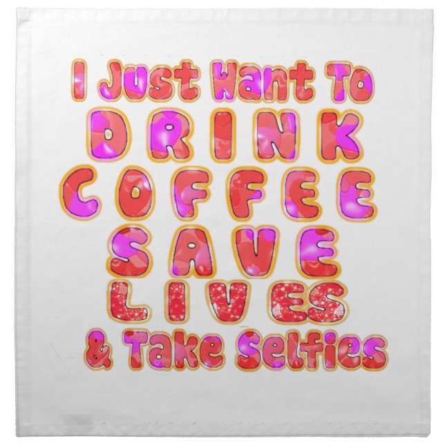 Funny Gifts for Coffee Lovers Cloth Napkin (Front)