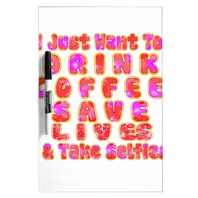 Funny Gifts for Coffee Lovers Dry-Erase Board (Front)
