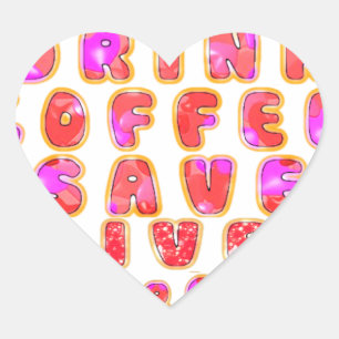 Funny Gifts for Coffee Lovers Heart Sticker