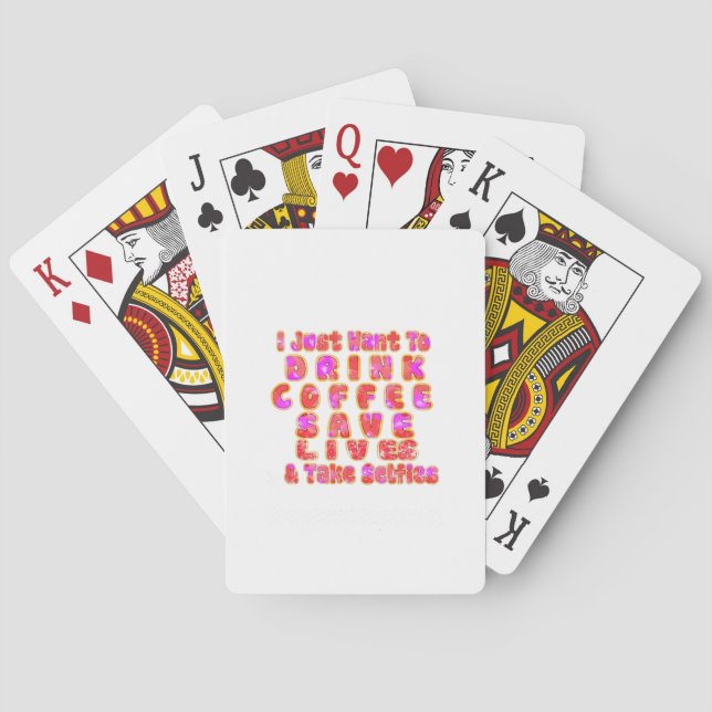 Funny Gifts for Coffee Lovers Poker Cards (Back)