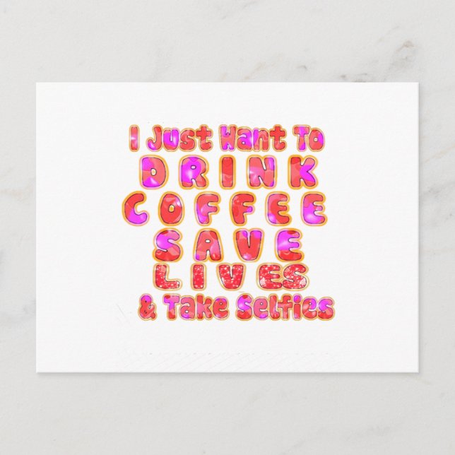 Funny Gifts for Coffee Lovers Postcard (Front)