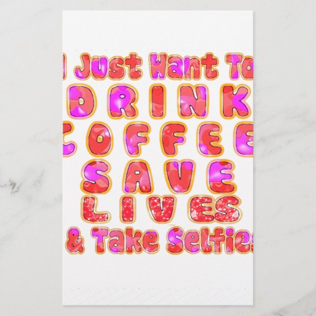 Funny Gifts for Coffee Lovers Stationery (Front)