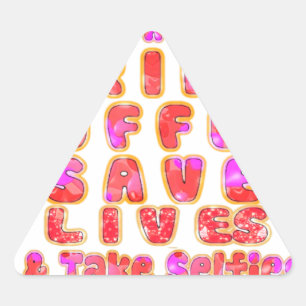 Funny Gifts for Coffee Lovers Triangle Sticker