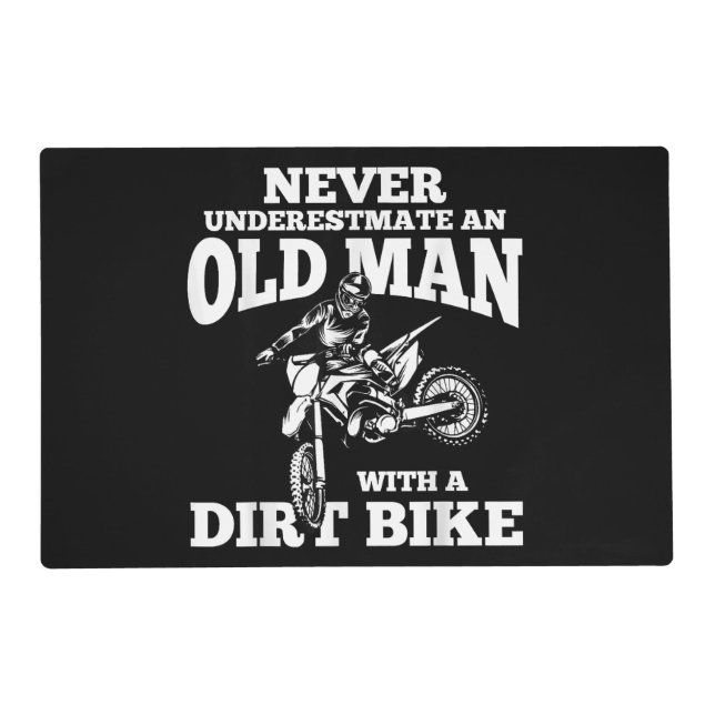 Funny Gifts Never Underestmate An Old Man With A D Placemat (Front)
