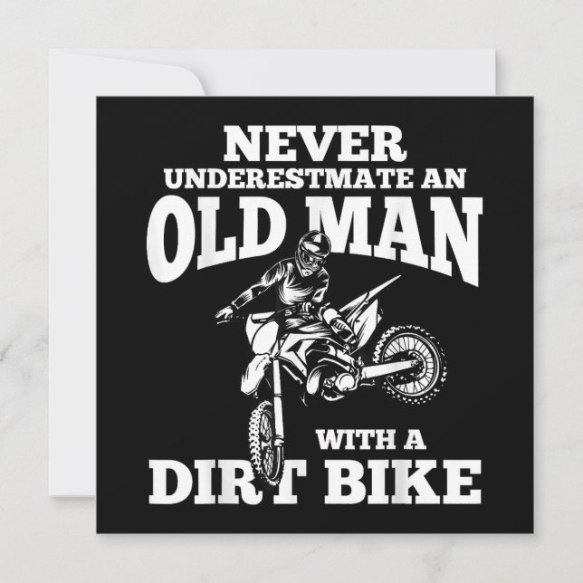 Funny Gifts Never Underestmate An Old Man With A D Save The Date (Front)