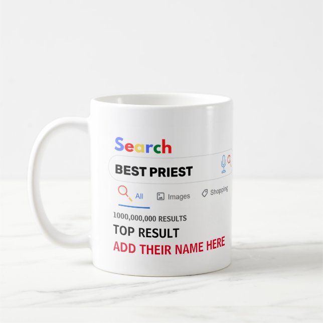 Funny Gifts PRIEST PASTOR DEACON MINISTER CLERGY Coffee Mug (Left)