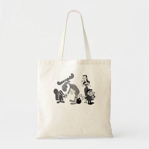 Funny Gifts Rocky And Bullwinkle About To Be Blown Tote Bag