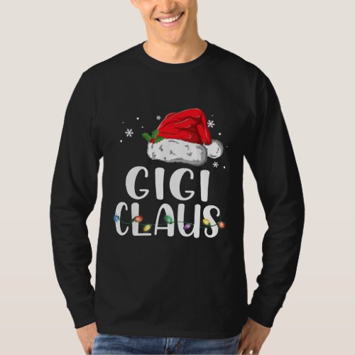 Funny Gigi Claus Christmas Pajamas Santa  T_Shirt