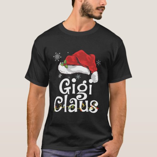 Funny Gigi Claus Christmas T_Shirt Pajamas Santa G