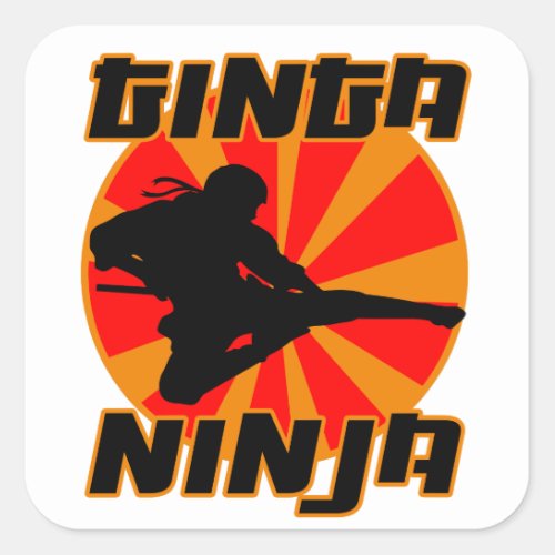 Funny Ginga Ninja Ginger Red Hair Redhead Humor Square Sticker