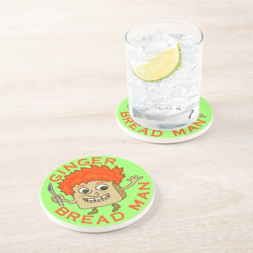 Funny Ginger Bread Man Christmas Pun Drink Coaster