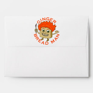 Funny Ginger Bread Man Christmas Pun Envelope