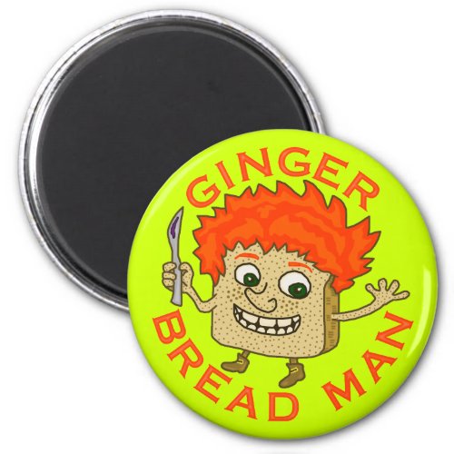 Funny Ginger Bread Man Christmas Pun Magnet