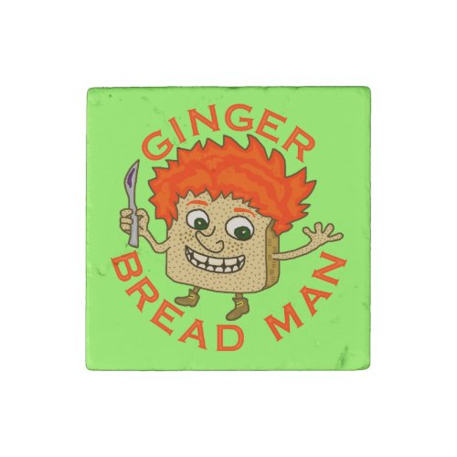 Funny Ginger Bread Man Christmas Pun Stone Magnet