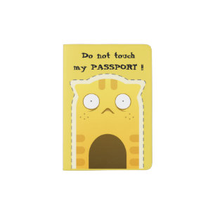 Funny Ginger cat Passport Holder