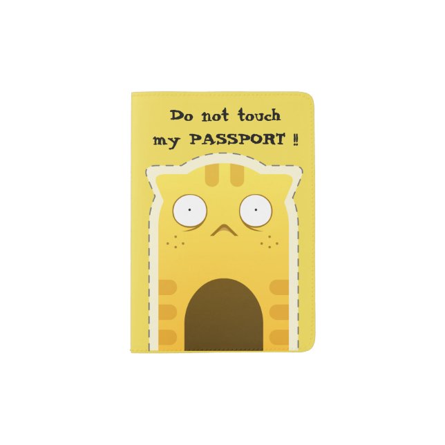 Funny Ginger cat Passport Holder (Front)