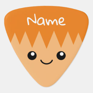 Funny ginger hair cartoon drawing custom name guitar pick